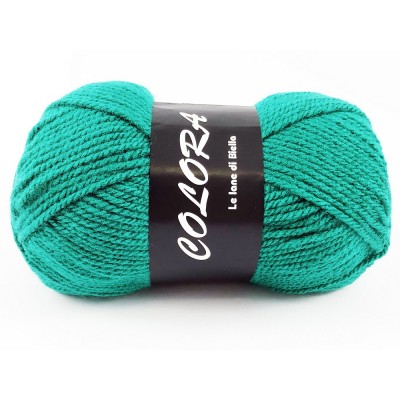 Gomitolo di Lana Colora Tre Sfere Colore Verde Smeraldo 1652