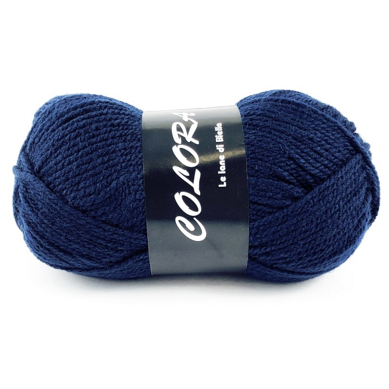 Gomitolo di Lana Colora Tre Sfere Colore Blu Notte 1552