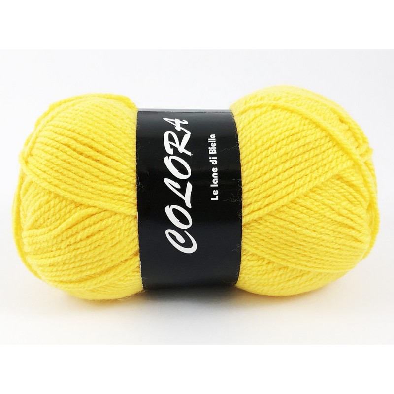 Gomitolo di Lana Colora Tre Sfere Colore Giallo 1516