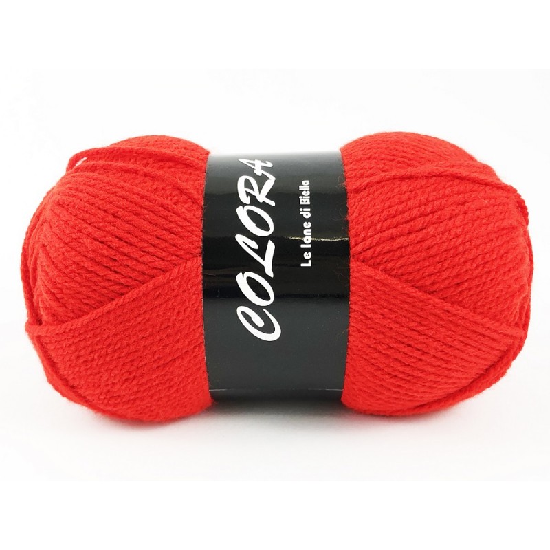 Gomitolo di Lana Colora Tre Sfere Colore Rosso 1506