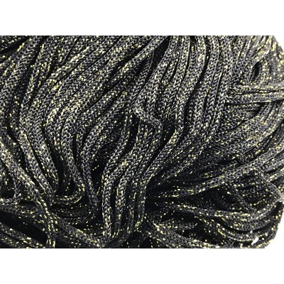 Cordino Thai Swan Black Glitter 500 grammi Tre Sfere Colore Nero-Oro 055