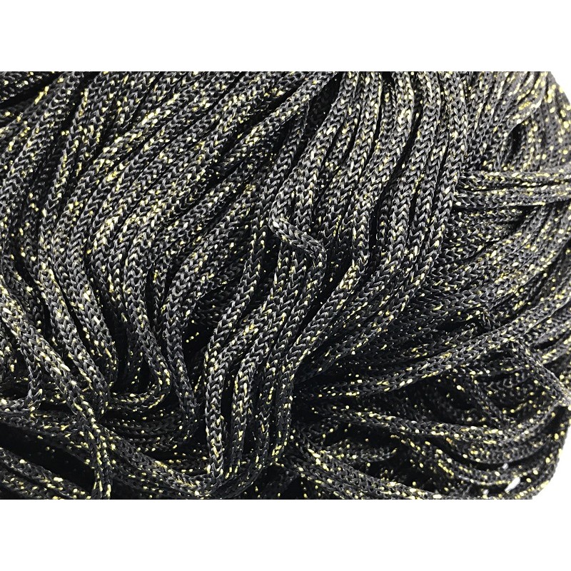 Cordino Thai Swan Black Glitter 500 grammi Tre Sfere Colore Nero-Oro 055 Cordino Thai Swan Black Glitter 500 grammi Tre Sfere Colore Nero-Oro 055