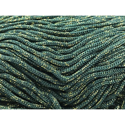 Cordino Thai Swan Black Glitter 500 grammi Tre Sfere Colore Verde-Oro 009