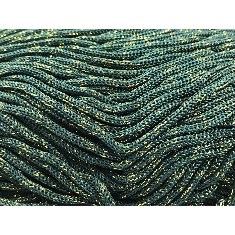 Cordino Thai Swan Black Glitter 500 grammi Tre Sfere Colore Verde-Oro 009