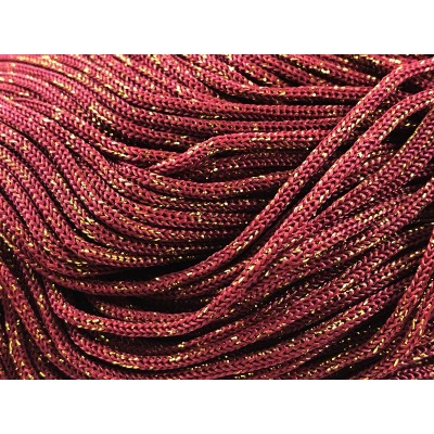 Cordino Thai Swan Black Glitter 500 grammi Tre Sfere Colore Bordeaux-Oro 007