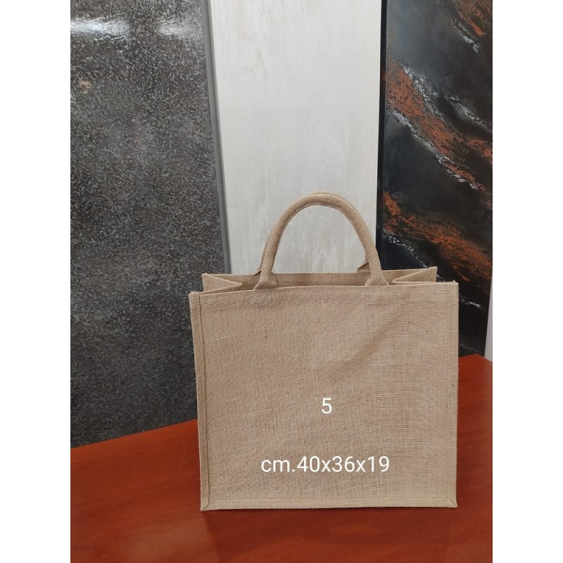 Borsa In Juta Cm. 40x36x19