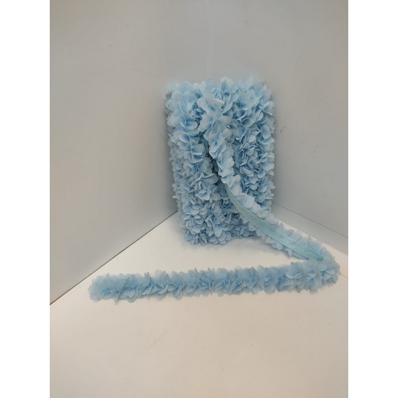 Passamaneria Fiori Cm. 4 Azzurro