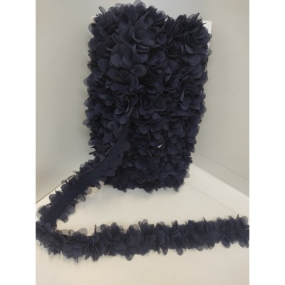 Passamaneria Fiori Cm. 4 Blu