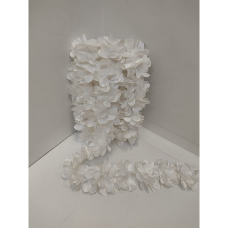 Passamaneria Fiori Cm. 6 Bianco