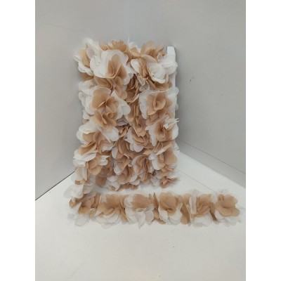 Passamaneria Fiori Cm. 6,5 Bianco Beige
