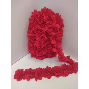 Passamaneria Fiori Cm. 6 Rosso