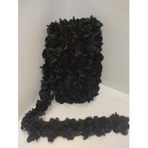 Passamaneria Fiori Cm. 6 Nero