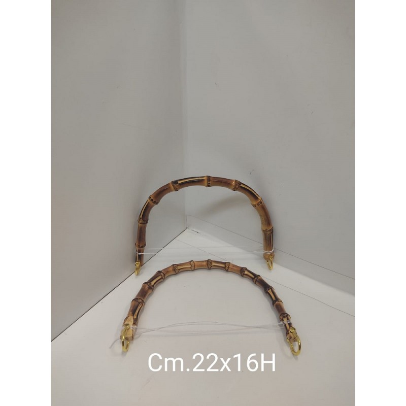 Manici In Bambù 22x16 cm. Coppia Oro Frontali