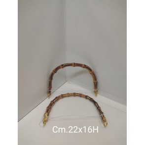 Manici In Bambù 22x16 cm. Coppia Oro Frontali