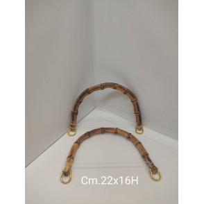 Manici In Bambù 22x16 cm. Coppia Oro Laterali
