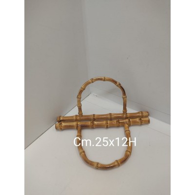 Manici In Bambù Con Asta 25x12 cm. Coppia