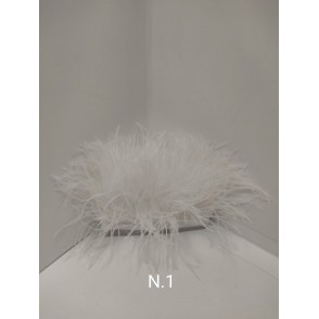 Passamaneria Piume Struzzo Colore Bianco 1