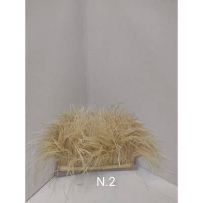 Passamaneria Piume Struzzo Colore Crema 2