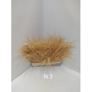 Passamaneria Piume Struzzo Colore Beige 3
