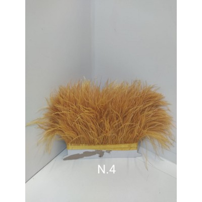 Passamaneria Piume Struzzo Colore Oro 4