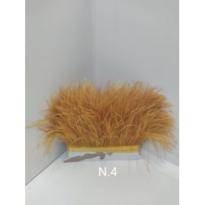 Passamaneria Piume Struzzo Colore Oro 4