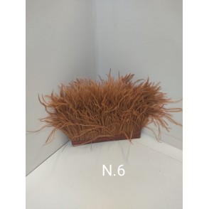 Passamaneria Piume Struzzo Colore Marrone 6