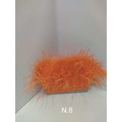 Passamaneria Piume Struzzo Colore Arancio 8
