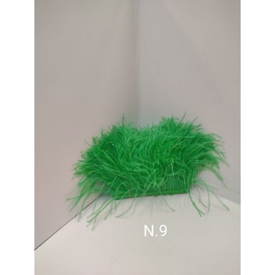 Passamaneria Piume Struzzo Colore Verde Chiaro 9