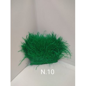 Passamaneria Piume Struzzo Colore Verde Smeraldo 10
