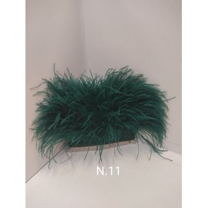 Passamaneria Piume Struzzo Colore Ottanio 11
