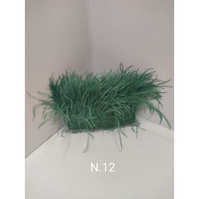 Passamaneria Piume Struzzo Colore Verde 12
