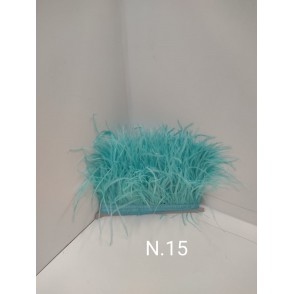 Passamaneria Piume Struzzo Colore Azzurro 15