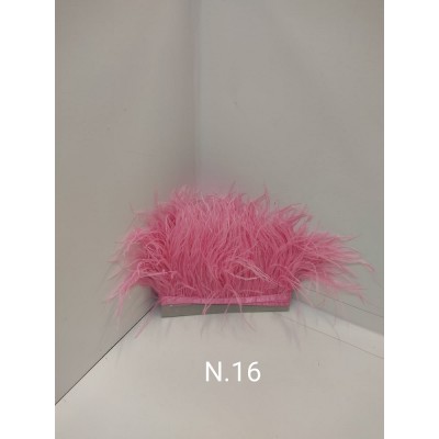 Passamaneria Piume Struzzo Colore Rosa 16