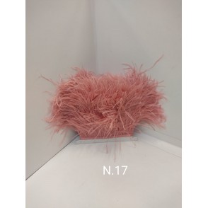 Passamaneria Piume Struzzo Colore Rosa Scuro 17