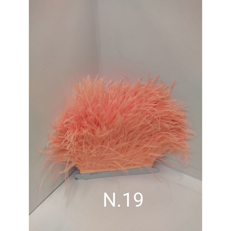 Passamaneria Piume Struzzo Colore Salmone 19