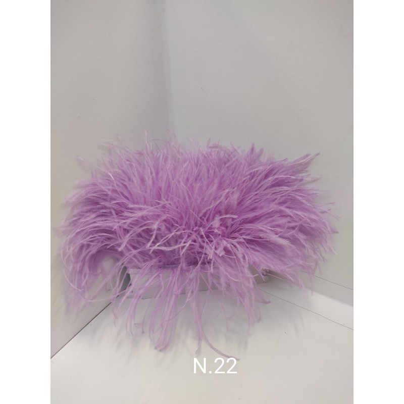Passamaneria Piume Struzzo Colore Lilla 22
