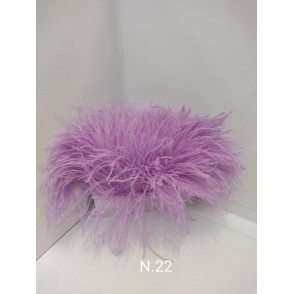 Passamaneria Piume Struzzo Colore Lilla 22