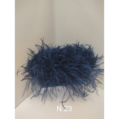Passamaneria Piume Struzzo Colore Blu 23
