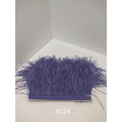 Passamaneria Piume Struzzo Colore Viola 24