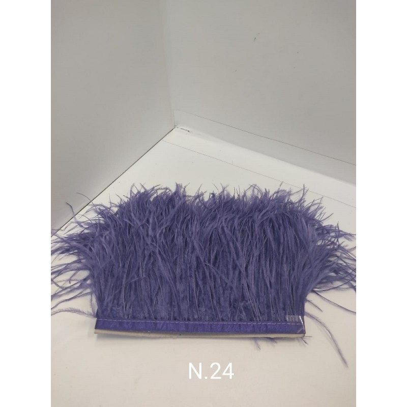 Passamaneria Piume Struzzo Colore Viola 24