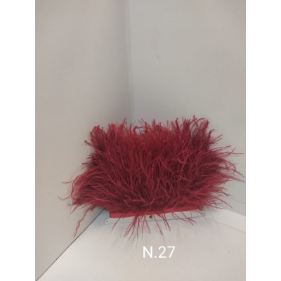 Passamaneria Piume Struzzo Colore Bordeaux 27