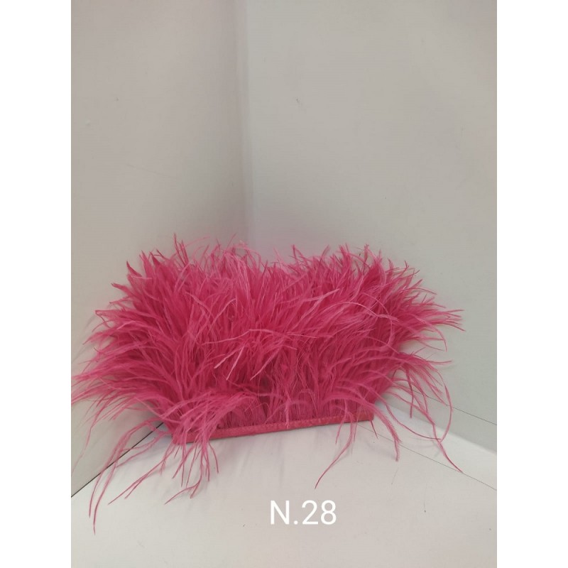 Passamaneria Piume Struzzo Colore Fucsia 28