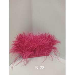 Passamaneria Piume Struzzo Colore Fucsia 28