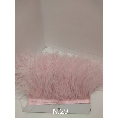 Passamaneria Piume Struzzo Colore Rosa Chiaro 29