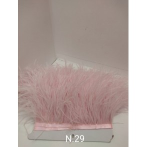 Passamaneria Piume Struzzo Colore Rosa Chiaro 29