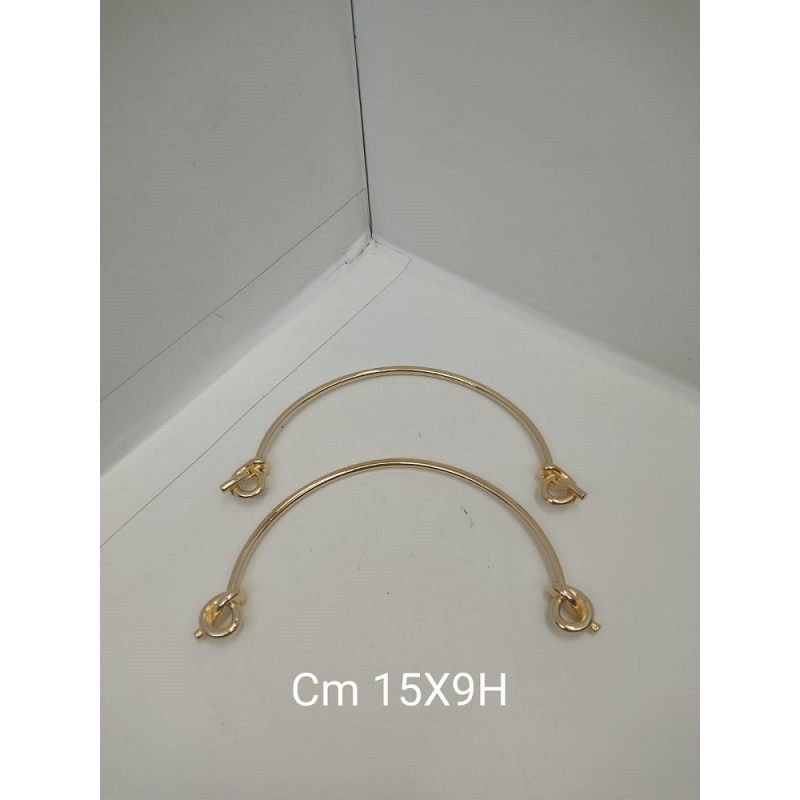 Manici Metallo Con Nodo Cm 15x9 Oro