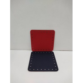 Quadrato Neoprene Cm 12x12 Nero Rosso