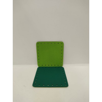 Quadrato Neoprene Cm 12x12 Verde Chiaro e Scuro