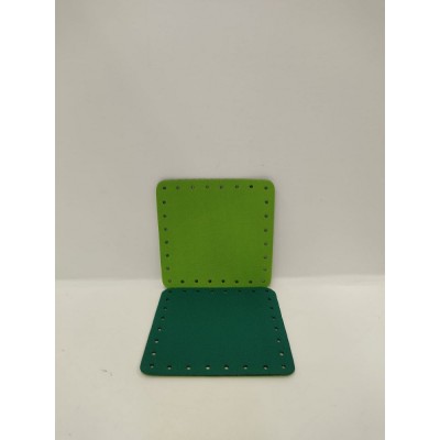 Quadrato Neoprene Cm 12x12 Verde Chiaro e Scuro
