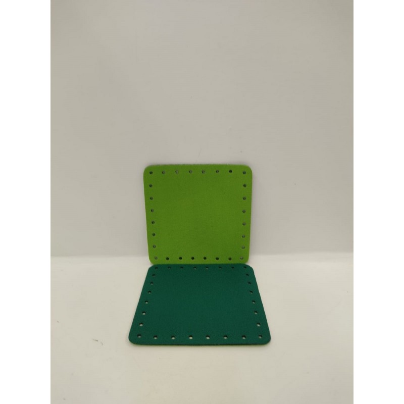 Quadrato Neoprene Cm 9x9 Verde Chiaro e Scuro